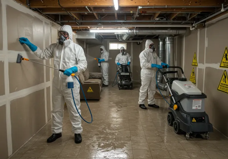 Basement Moisture Removal and Structural Drying process in Kailua-Kona, HI